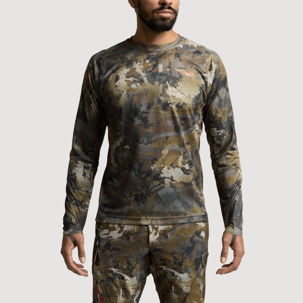 SITKA Core Lightweight Long-Sleeve Crew in Optifade Timber